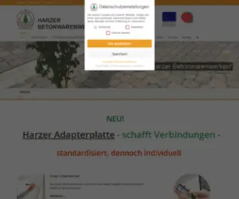 Harzer-Beton.de(Harzer Betonwarenwerke) Screenshot