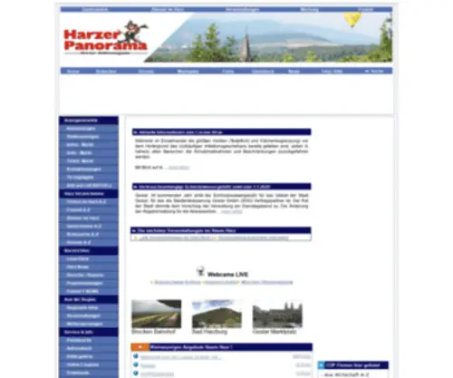 Harzerpanorama.de(Das Originale Magazin für den gesamten Harz) Screenshot