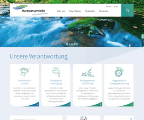 Harzwasserwerke.de(Harzwasserwerke GmbH) Screenshot