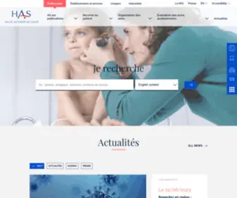 Has-Sante.fr(Haute Autorité de Santé) Screenshot