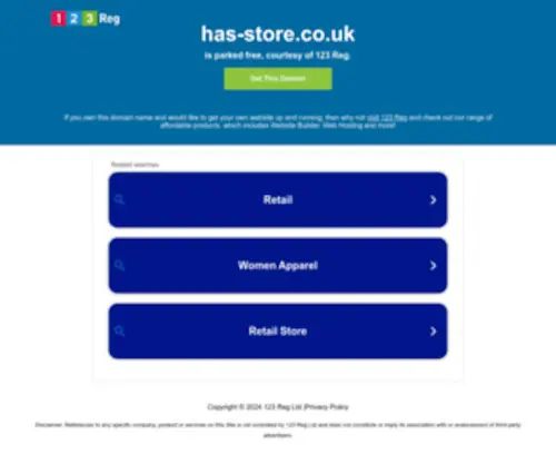 Has-Store.co.uk(Hotchkiss Air Supply) Screenshot