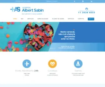 Hasabin.com.br(Hospital Albert Sabin) Screenshot