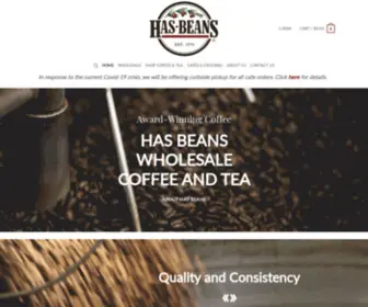 Hasbeans.com(Wholesale Coffee & Tea) Screenshot