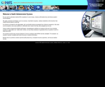 Has.com(Health Administration Systems) Screenshot