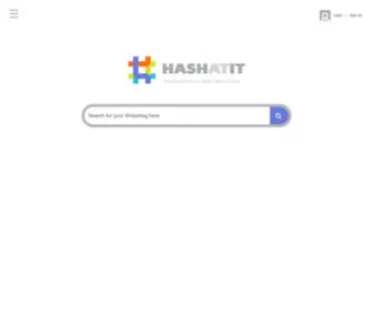 Hashatit.com(Trending Hashtags Instagram Twitter Facebook) Screenshot