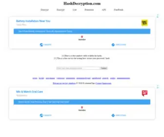 Hashdecryption.com(Passwords Recovery Online) Screenshot