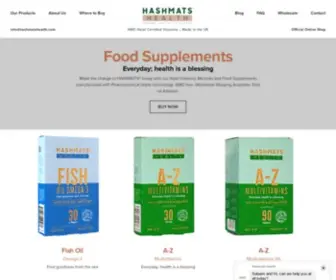 Hashmatshealth.com(Halal Vitamins) Screenshot