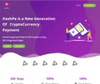 Hashpe.uk(Hashpe is a Crypto currency New Generation Payment gateway) Screenshot