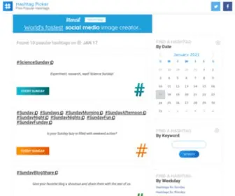 Hashtagpicker.com(Find popular Hashtags) Screenshot