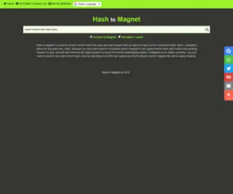 Hashtomagnet.xyz(Hash to magnet) Screenshot