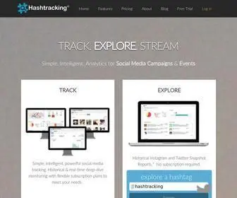 Hashtracking.com(Powerful Tracking for Hashtags) Screenshot