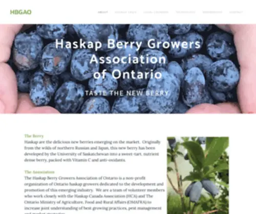 Haskapberrygrowers.com(HBGAO) Screenshot