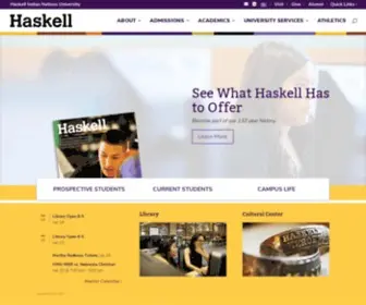 Haskell.edu(Haskell Indian Nations University) Screenshot
