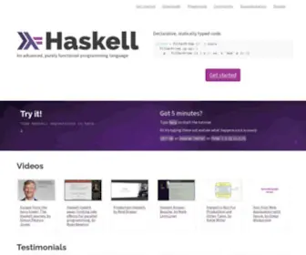 Haskell.org(Haskell Language) Screenshot