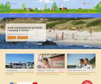 Haslecamp.dk(Bornholmsk campingplads på det nordlige Bornholm) Screenshot