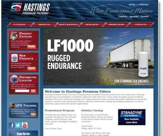 Hastingsfilter.com(Hastings Premium Filters Home) Screenshot