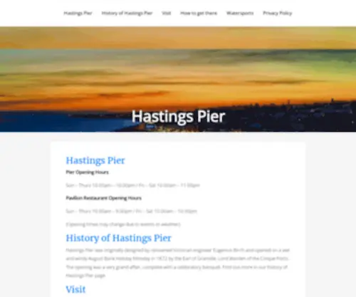 Hastingspier.org.uk(Hastingspier) Screenshot