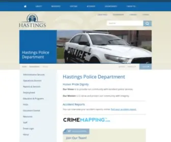 Hastingspolice.org(Hastings Police Department) Screenshot