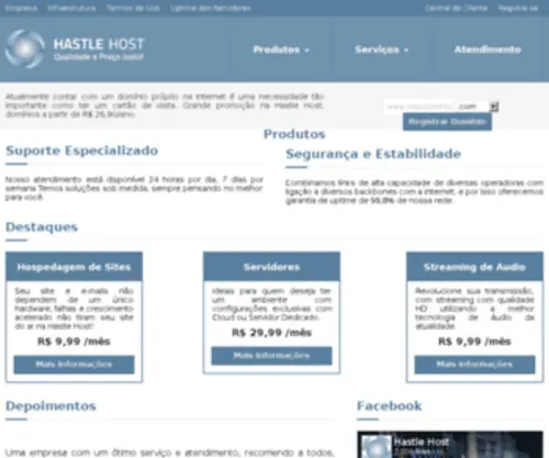 Hastlehost.com.br(POP Hosting) Screenshot