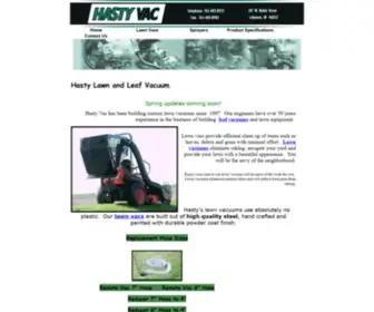 Hastyvac.com(Hasty Lawn Vacuums) Screenshot