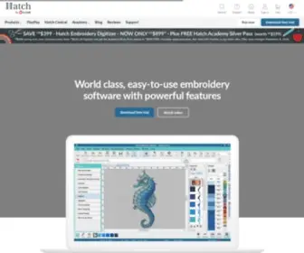 Hatchembroidery.com(Discover Hatch Embroidery) Screenshot