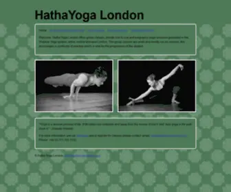 Hathayogalondon.com(Hatha Yoga London offers individual and group yoga classes grounded in the Shadow yoga sytem) Screenshot