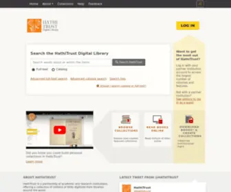 Hathitrust.org(Millions of books online) Screenshot