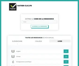 Hatier-Clic.fr(Accueil) Screenshot