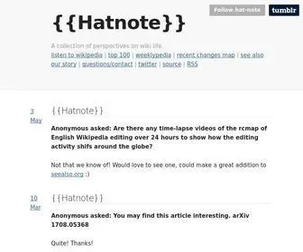 Hatnote.com(Hatnote Recent Changes Map) Screenshot