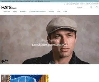 Hats.com(Shop Fashion Hats at One of the Best Online Hat Retailers Today) Screenshot