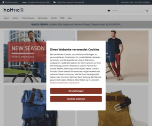 Hattric.de(Online Shop für hattric Herren Hosen) Screenshot