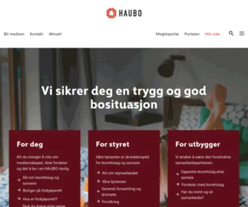 Haubo.no(Haugesund Boligbyggelag) Screenshot