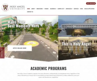 Hau.edu.ph(Holy Angel University) Screenshot