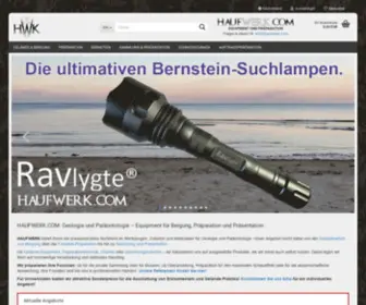 Haufwerk.com(Werkzeuge und Zubehör für Geologie + Paläontologie) Screenshot