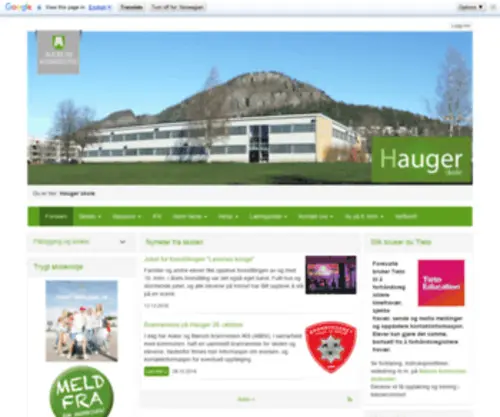 Haugerskole.no(Hauger skole) Screenshot