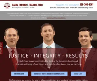 Haugfarrar.com(Haug, Farrar & Franco, PLLC) Screenshot