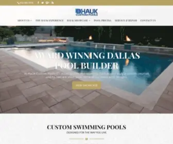 Haukcustompools.com(Hauk Custom Pools) Screenshot