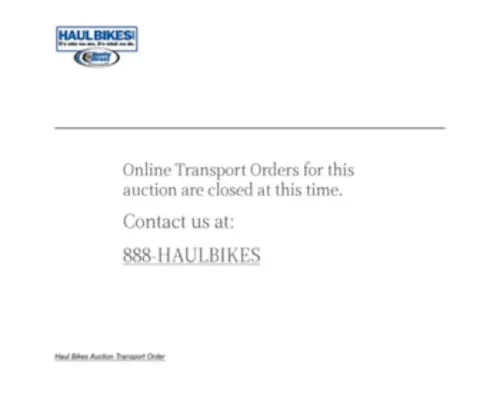 Haulbikesorders.com(HaulBikes Auction Order Site) Screenshot