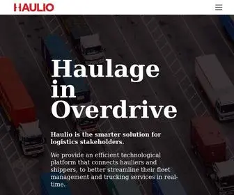 Haulio.io(Driving the Future of Haulage) Screenshot