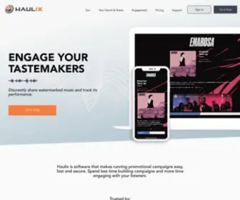 Haulix.com(Promotional Music Software) Screenshot