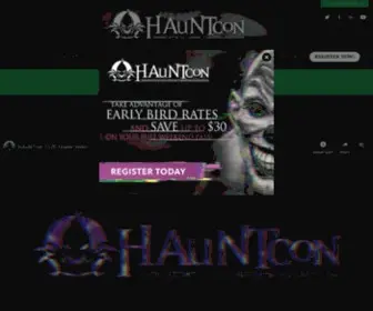 Hauntcon.com(Home Page) Screenshot