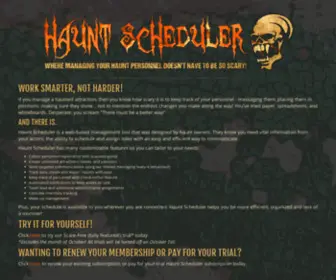Hauntscheduler.com(Haunt Scheduler offers an easy to use web) Screenshot