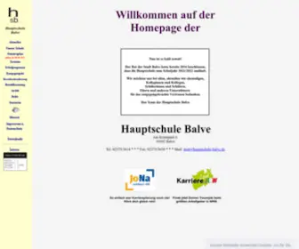 Hauptschule-Balve.de(Hauptschule Balve) Screenshot