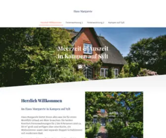 Haus-Margarete-Kampen.de(Ferienwohnungen im Haus Margarete in Kampen auf Sylt) Screenshot