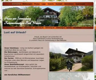 Hausamsonnenhang-Badwiessee.de(Ferienwohnung im Haus am Sonnehang in Bad Wiessee am Tegernsee) Screenshot