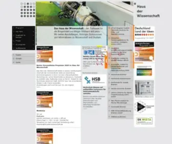Hausderwissenschaft.de(Startseite) Screenshot