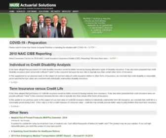 Hauseactuarial.com(Hause Actuarial Solutions) Screenshot