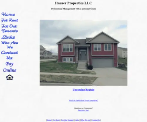 Hauserproperties.net(Hauser Properties LLC) Screenshot