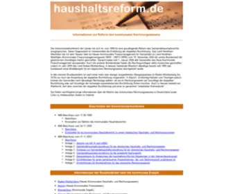 Haushaltsreform.de(Neue Konzepte für das kommunale Rechnungswesen) Screenshot