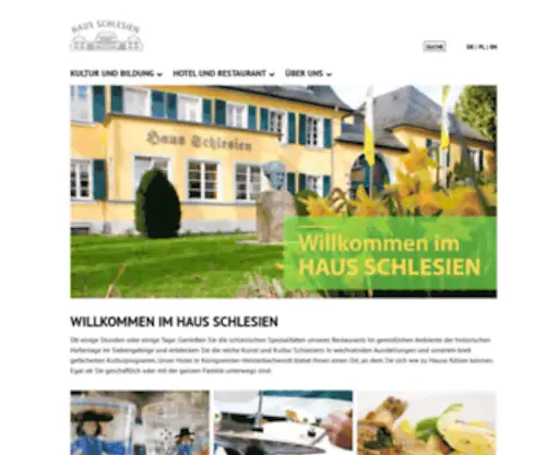 Hausschlesien.de(Herzlich Willkommen im Haus Schlesien) Screenshot